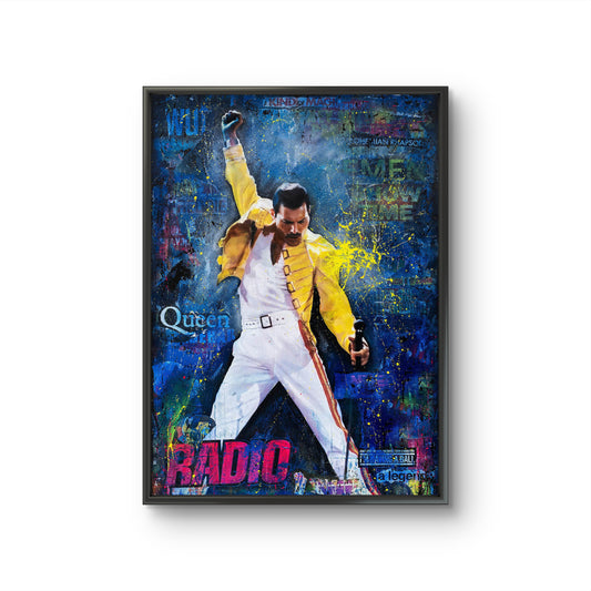 Popart av Fru Bugge. Man kan si at Fru BUgge er dronningen av popart og streetart. Galleri2b formidler store malerier og originaler av den populære kunstneren Fru Bugge