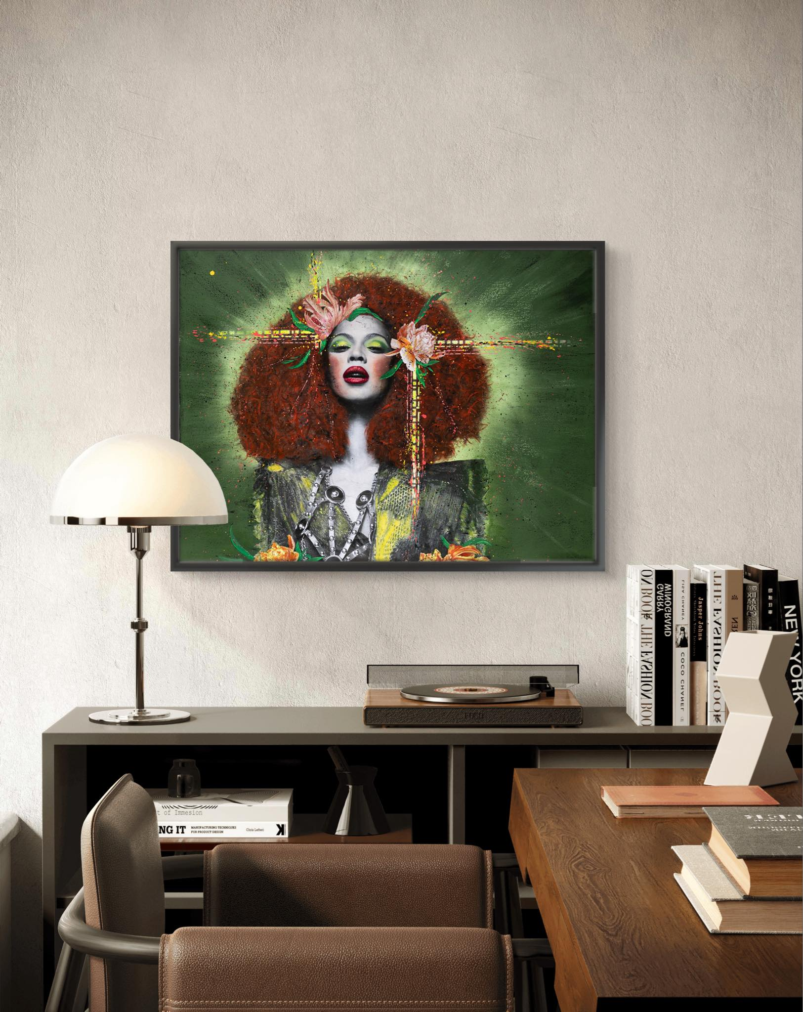 Popart og streetart av Fru Bugge. Store malerier