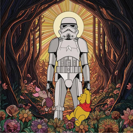 Popart kunst av den populære kunstneren Ronny Bank "It's Teddytime"