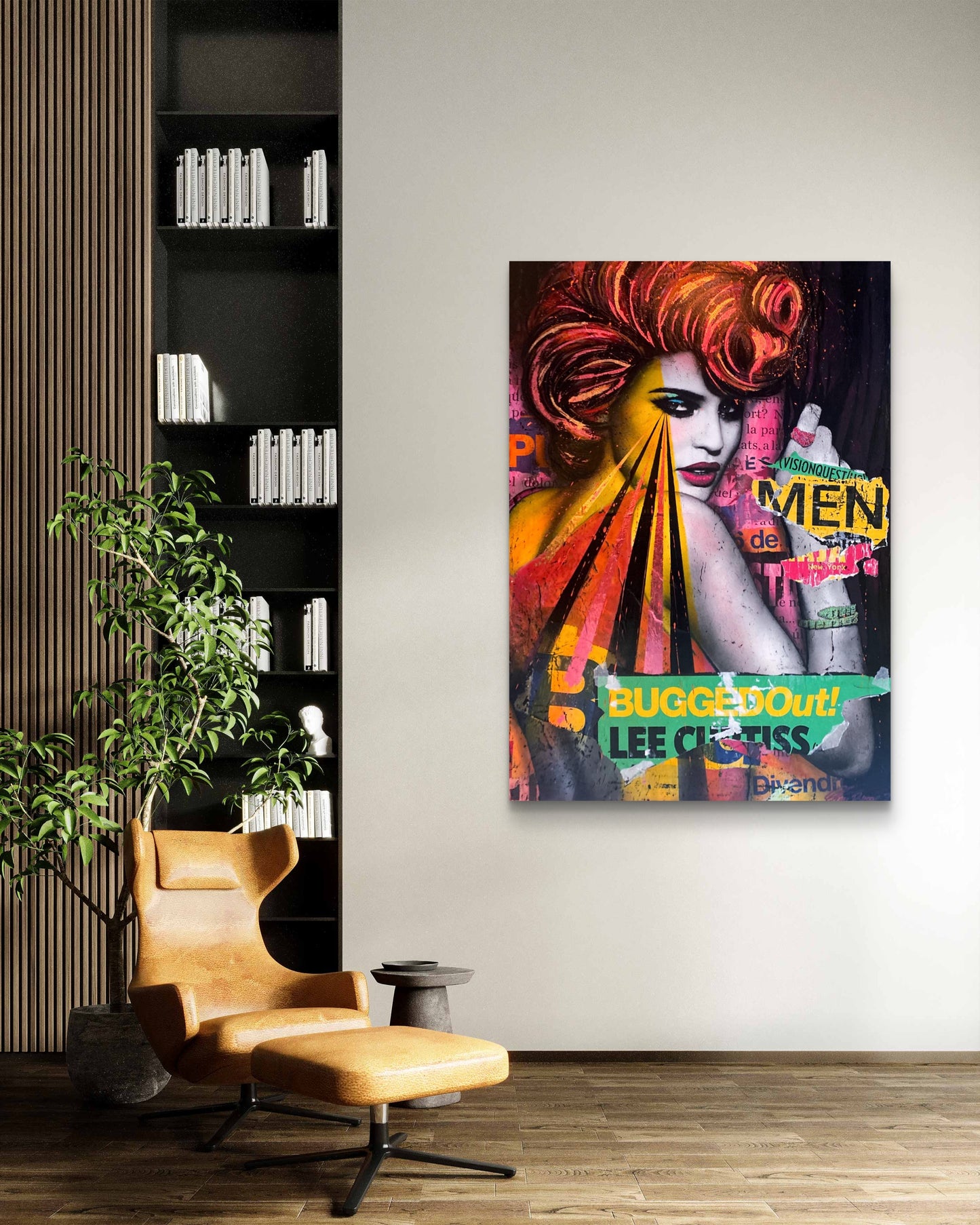 Originale Popart Verk av Fru Bugge - Store, Fargerike Malerier