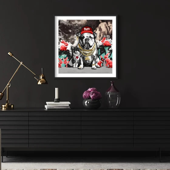 Popart av Rino Larsen "Dog Digger"