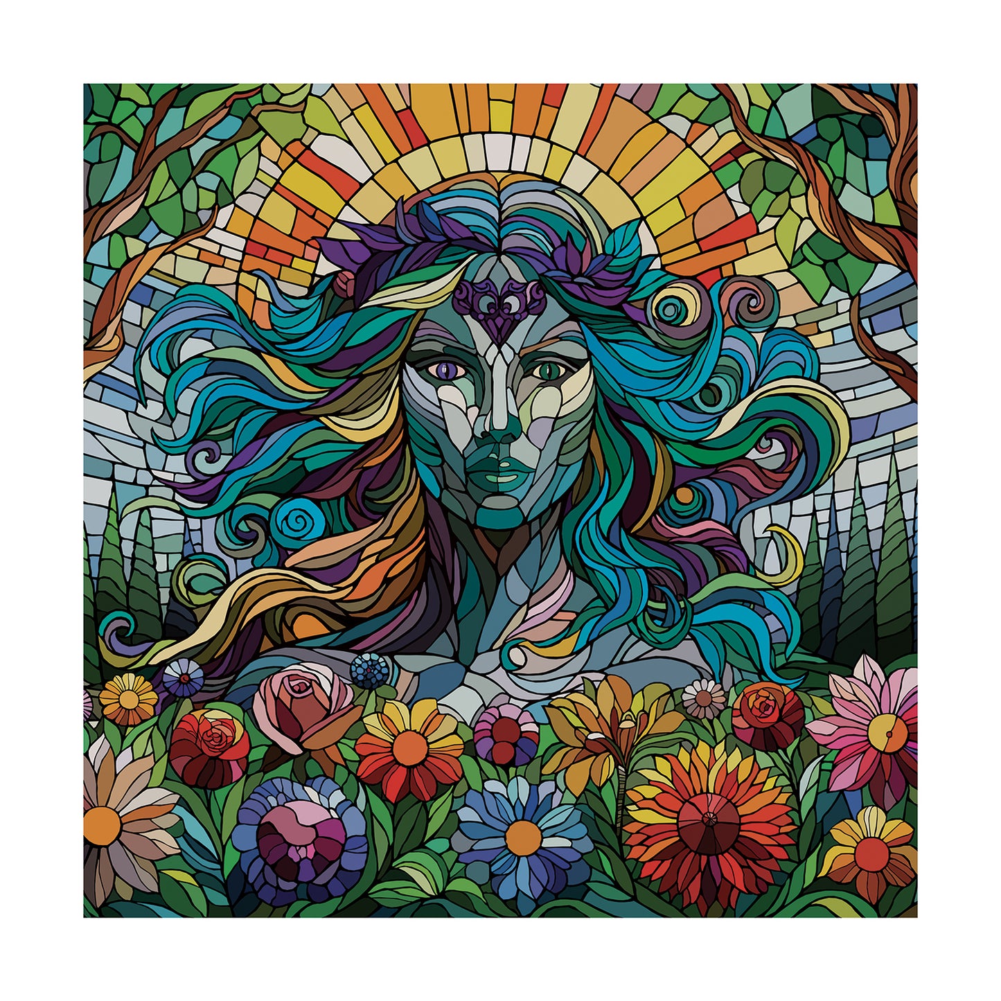 Ronny Bank "In Her Strenght, We Find Light" 50x50cm