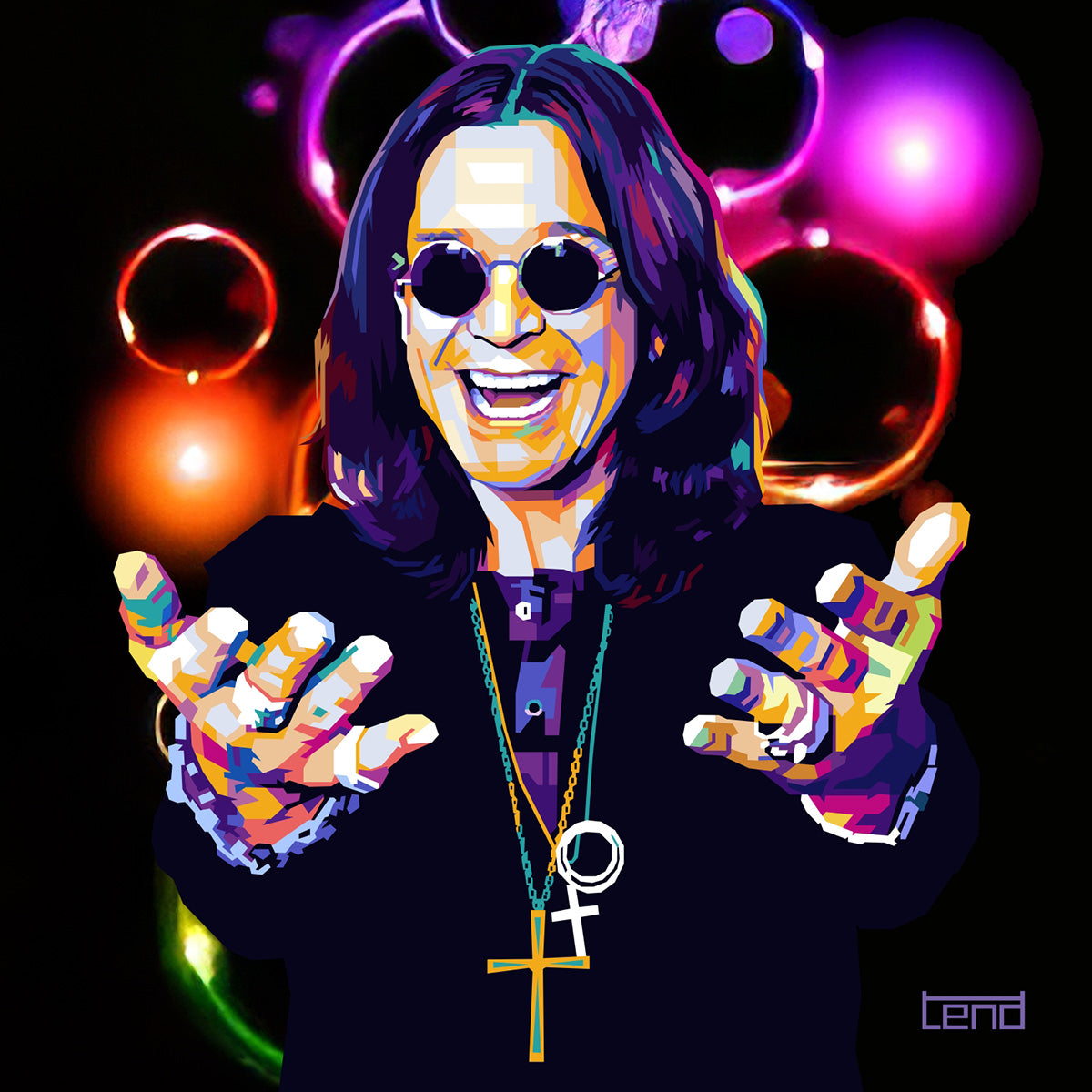“The Prince of Darkness” Ozzy Osbourne. portrett av rockelegenden