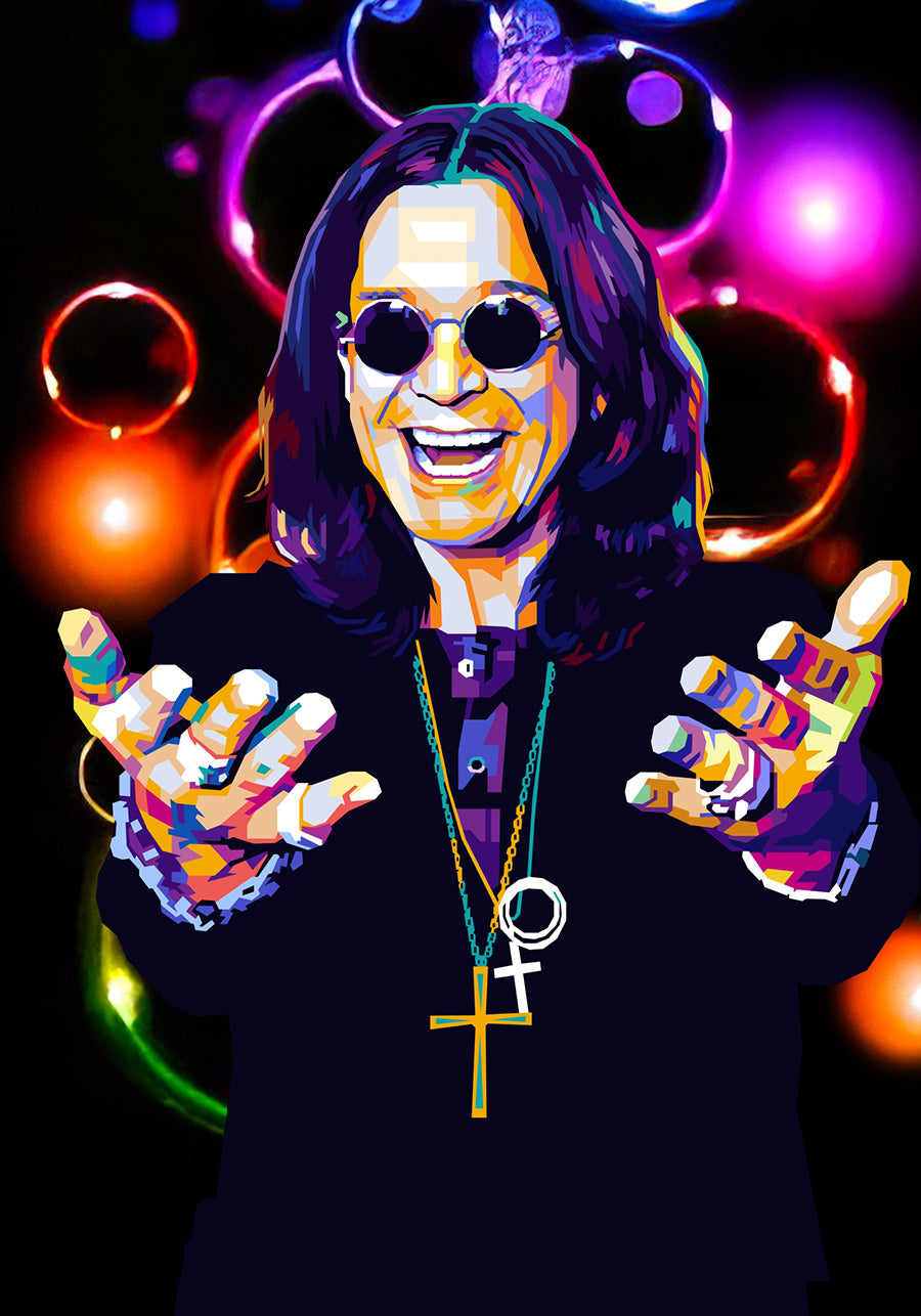 Her ser du et portrett av Ozzy Osbourne. Kunstneren er Torbjørn Endrerud også kjent som tendart