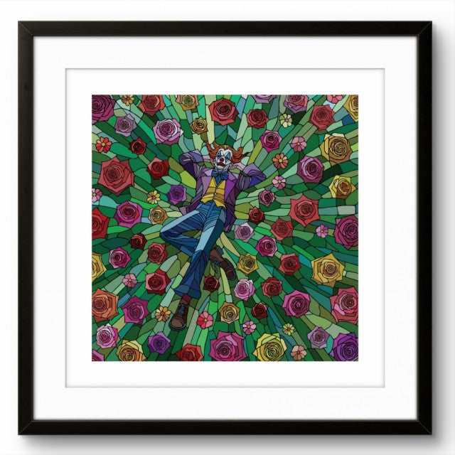 Motivet "Somewhere over the rainbow" i popart stil av kunstneren Ronny Bank. Her ser du kunstverket rammet inn med sort ramme