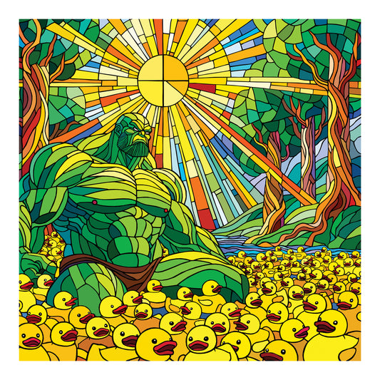 Ronny Bank "King of ducks"90X90cm