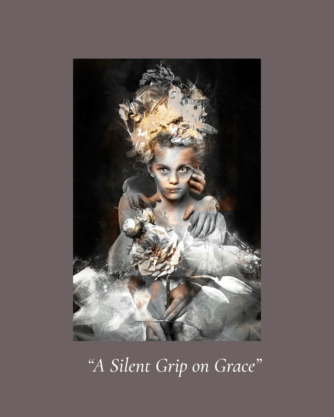 Bilde av "A Silent Grip on Grace" – kunstverk av Eline Madsen laget av Eline Madsen, popart kunst fra Galleri2b