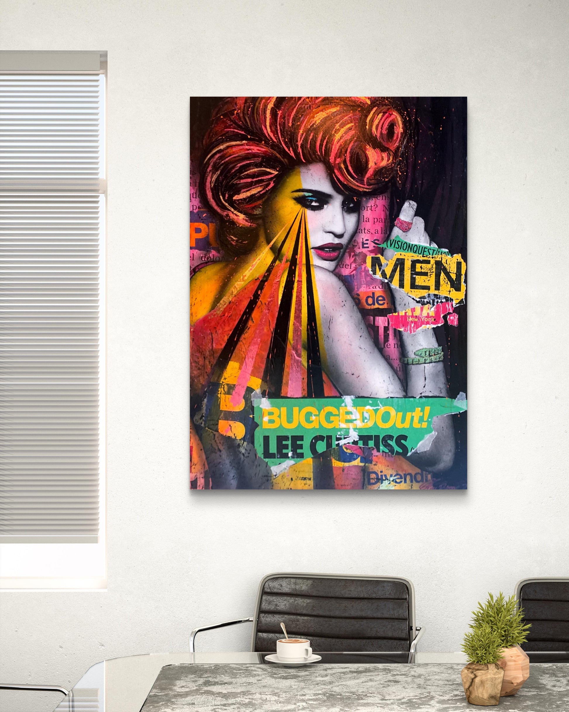 Fargerike Streetart Originaler av Fru Bugge - Store Malerier