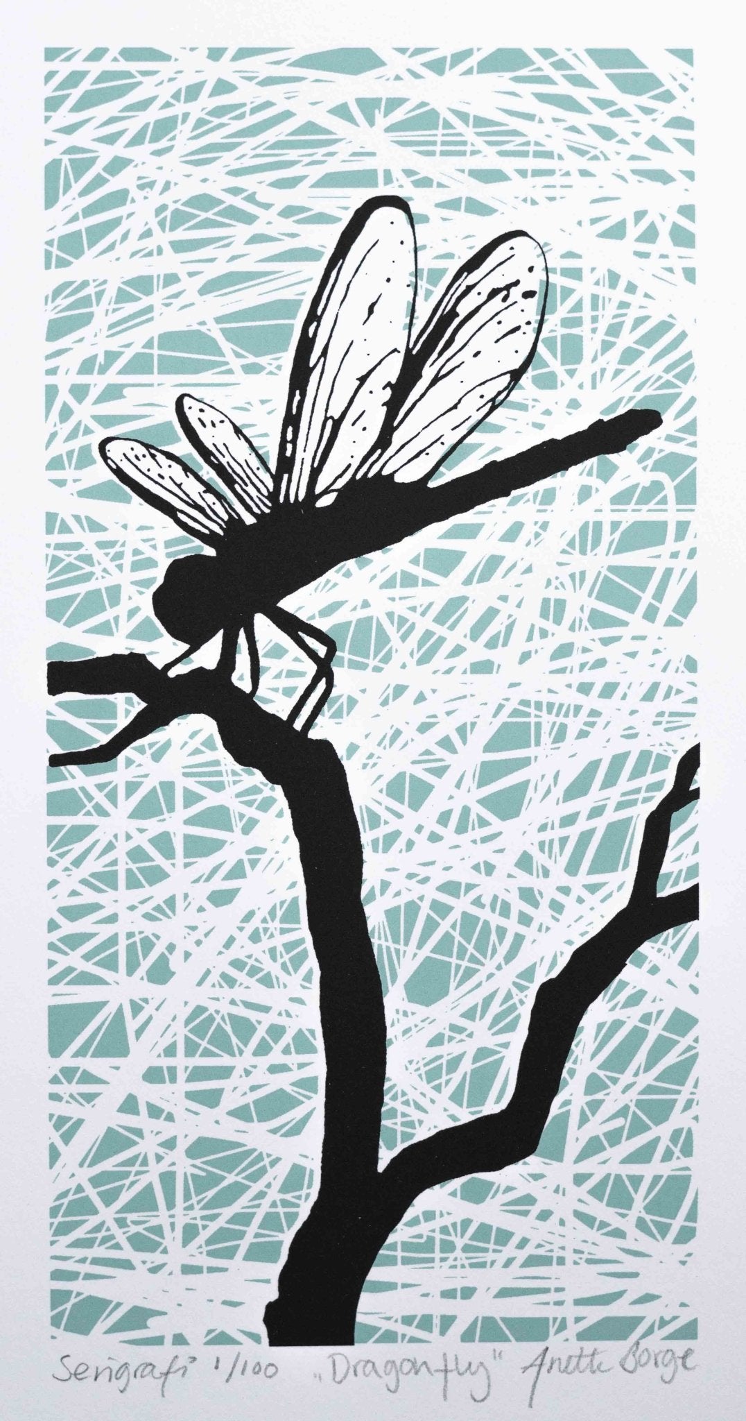 Bilde av Anette Borge "Dragonfly" laget av Anette Borge, popart kunst fra Galleri2b