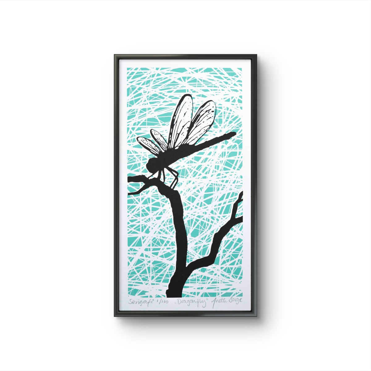 Bilde av Anette Borge "Dragonfly" laget av Anette Borge, popart kunst fra Galleri2b