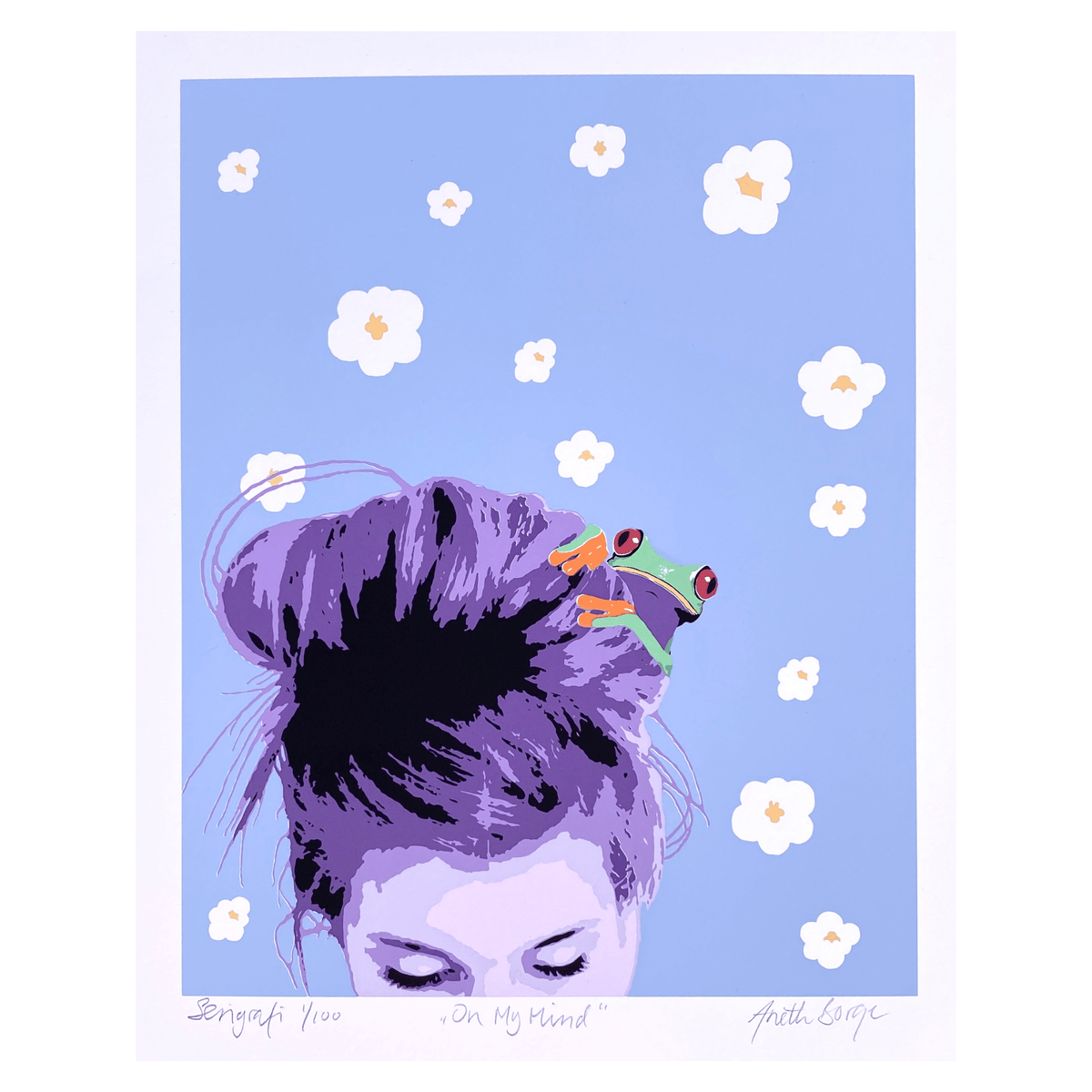 Bilde av Anette Borge "On my mind" laget av Anette Borge, popart kunst fra Galleri2b