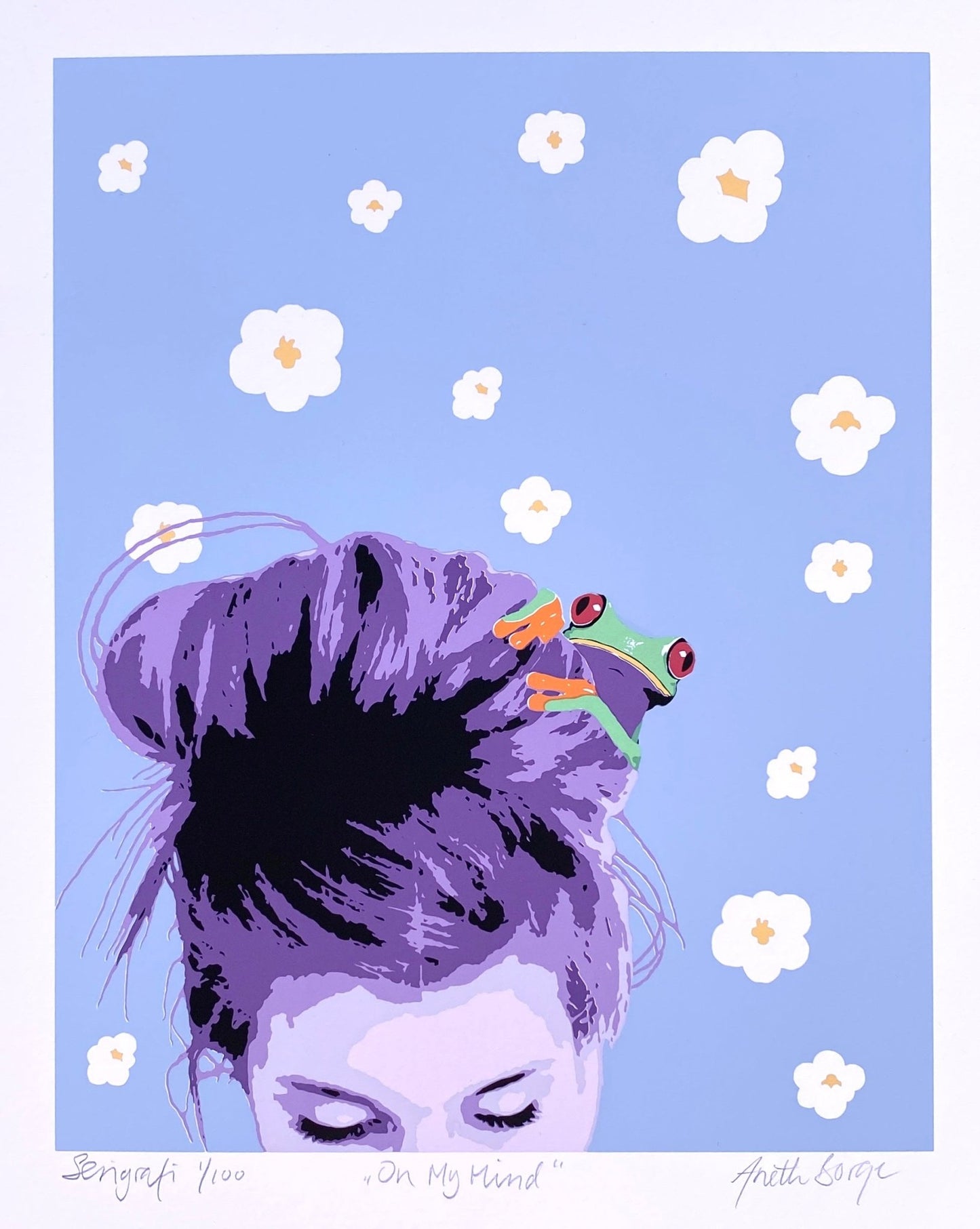 Bilde av Anette Borge "On my mind" laget av Anette Borge, popart kunst fra Galleri2b