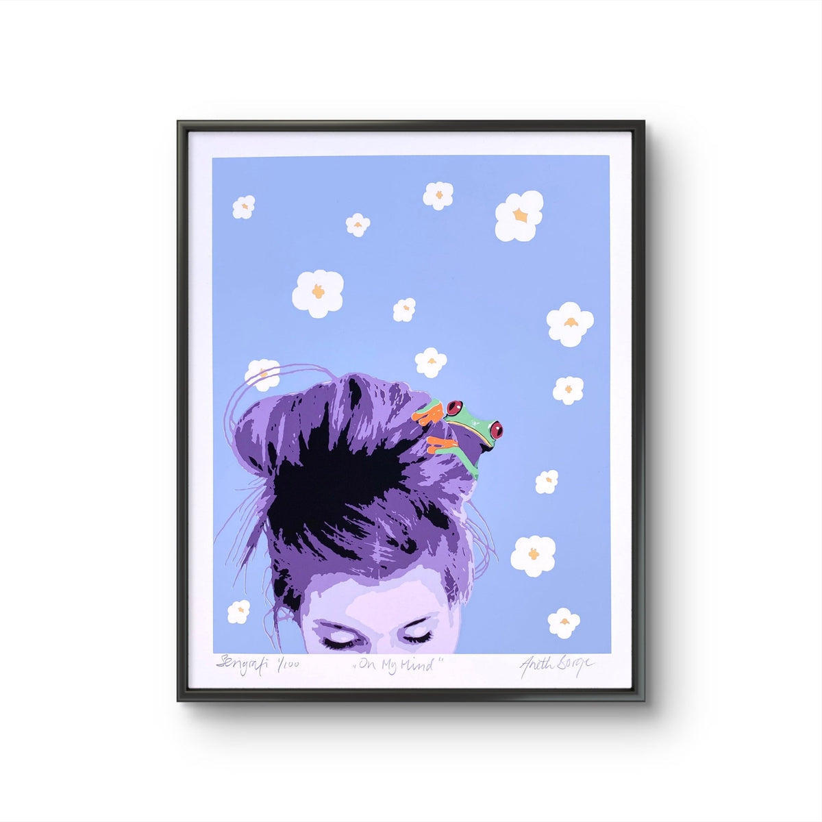 Bilde av Anette Borge "On my mind" laget av Anette Borge, popart kunst fra Galleri2b