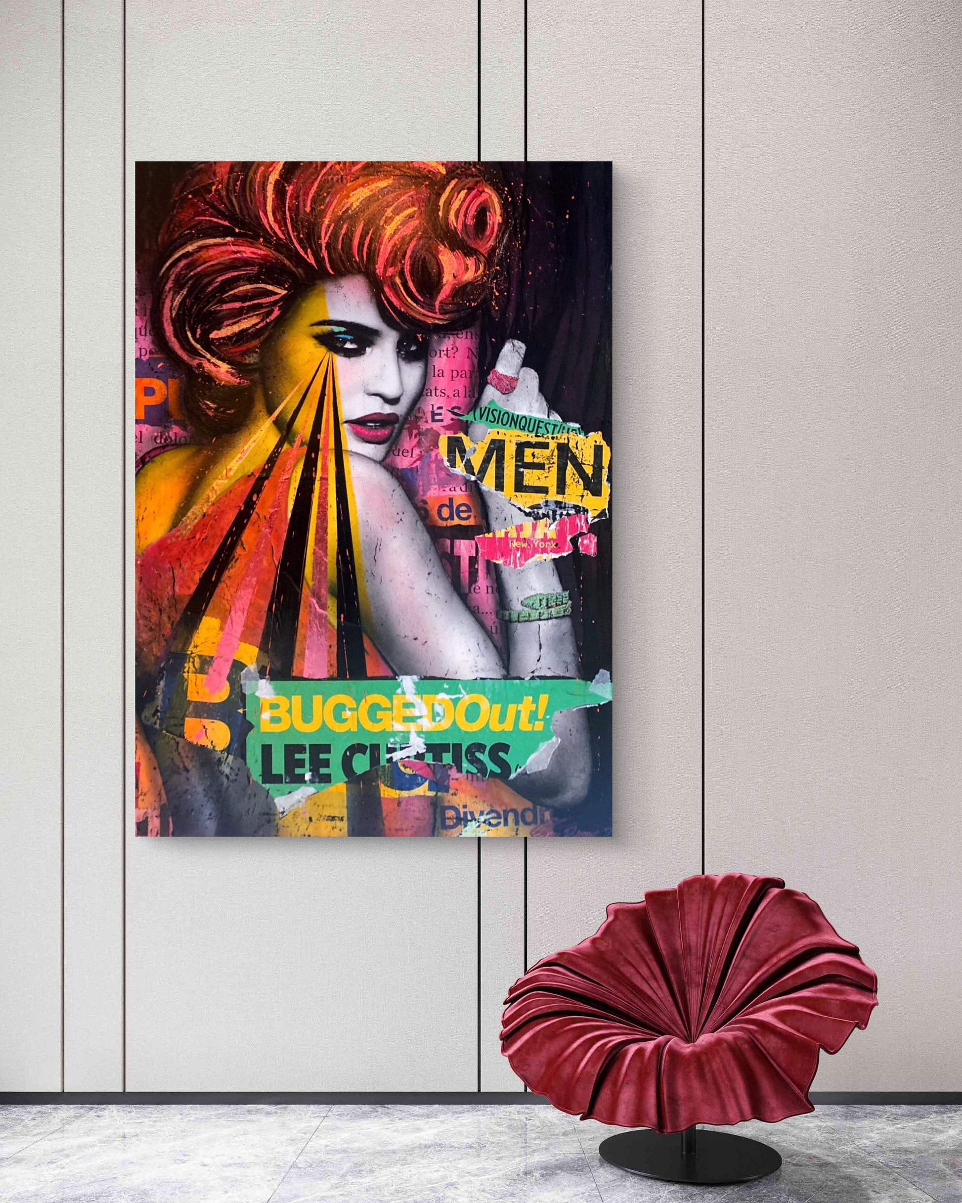 Store Streetart Malerier av Fru Bugge - Originale Verk