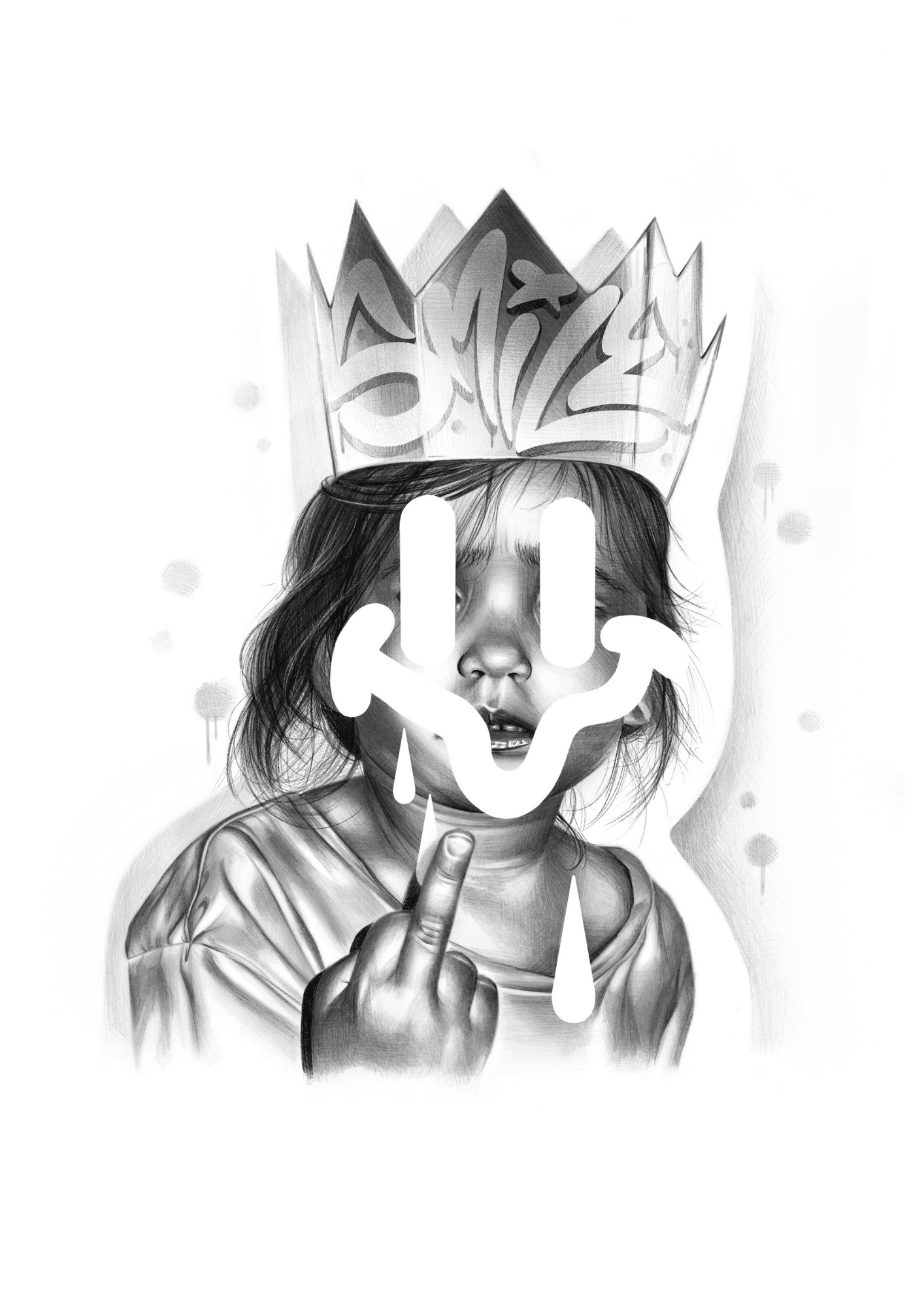 Bilde av FAXSOLDIER - «Kid Community: Crowned too Early 2» laget av FAXSOLDIER, popart kunst fra Galleri2b