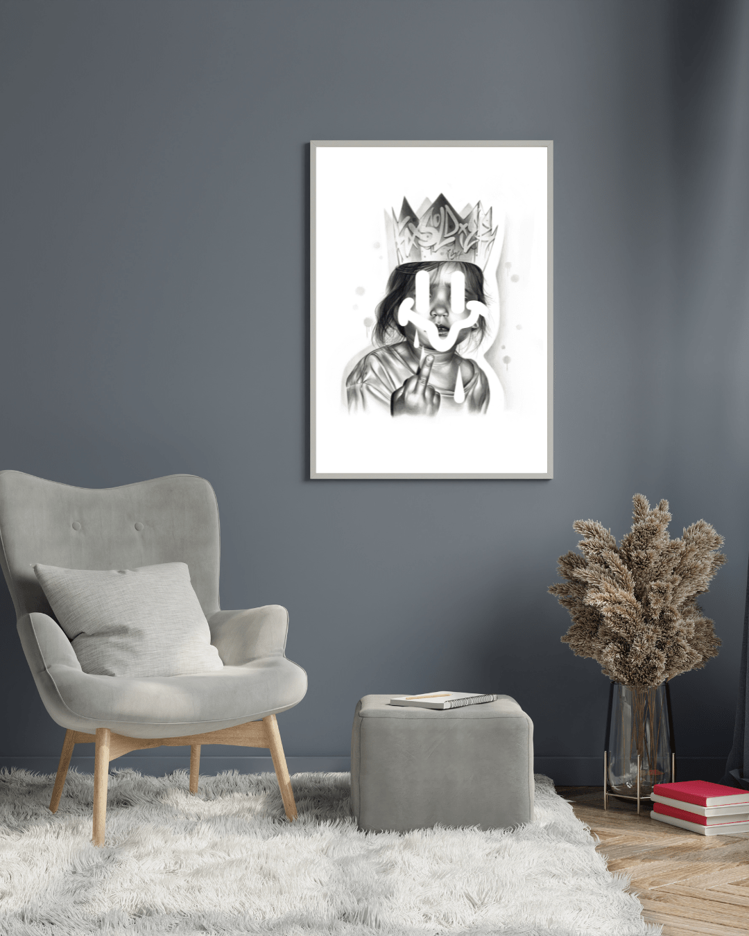 Bilde av FAXSOLDIER - «Kid Community: Crowned too Early » laget av FAXSOLDIER, popart kunst fra Galleri2b
