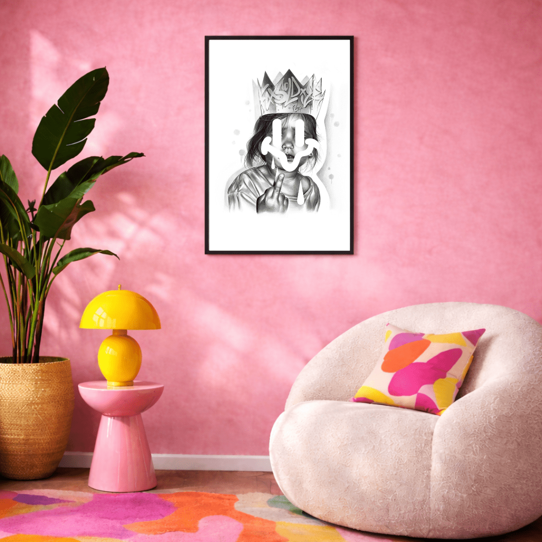 Bilde av FAXSOLDIER - «Kid Community: Crowned too Early » laget av FAXSOLDIER, popart kunst fra Galleri2b