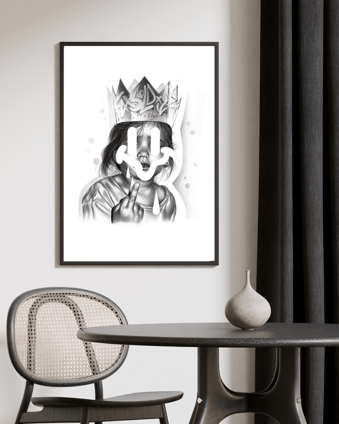 Bilde av FAXSOLDIER - «Kid Community: Crowned too Early » laget av FAXSOLDIER, popart kunst fra Galleri2b