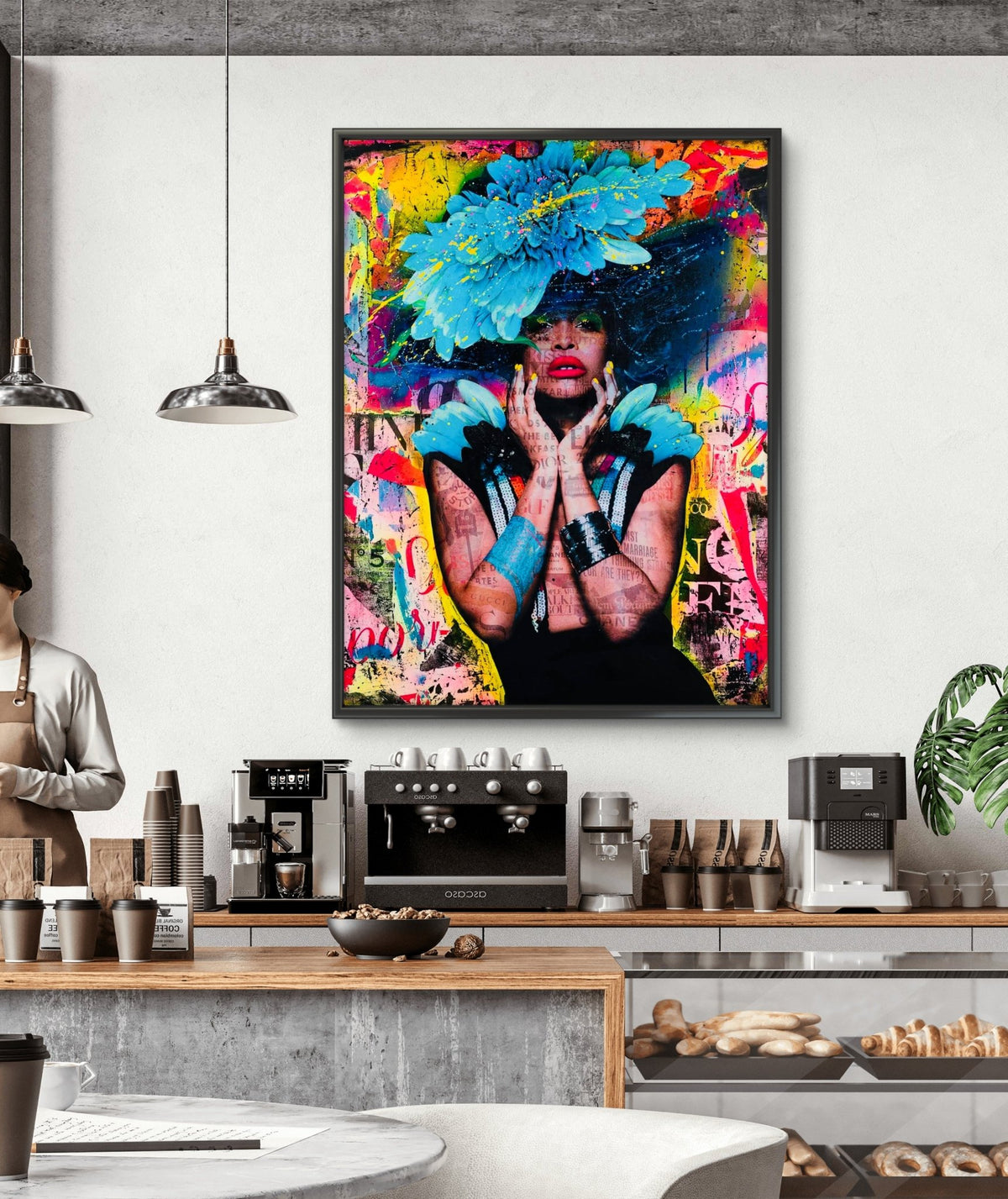 Bilde av Fru Bugge "Erykah" laget av Fru Bugge, popart kunst fra Galleri2b
