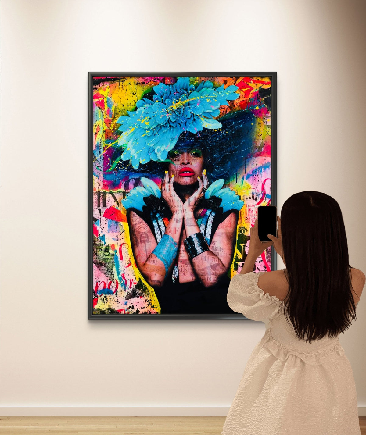 Bilde av Fru Bugge "Erykah" laget av Fru Bugge, popart kunst fra Galleri2b