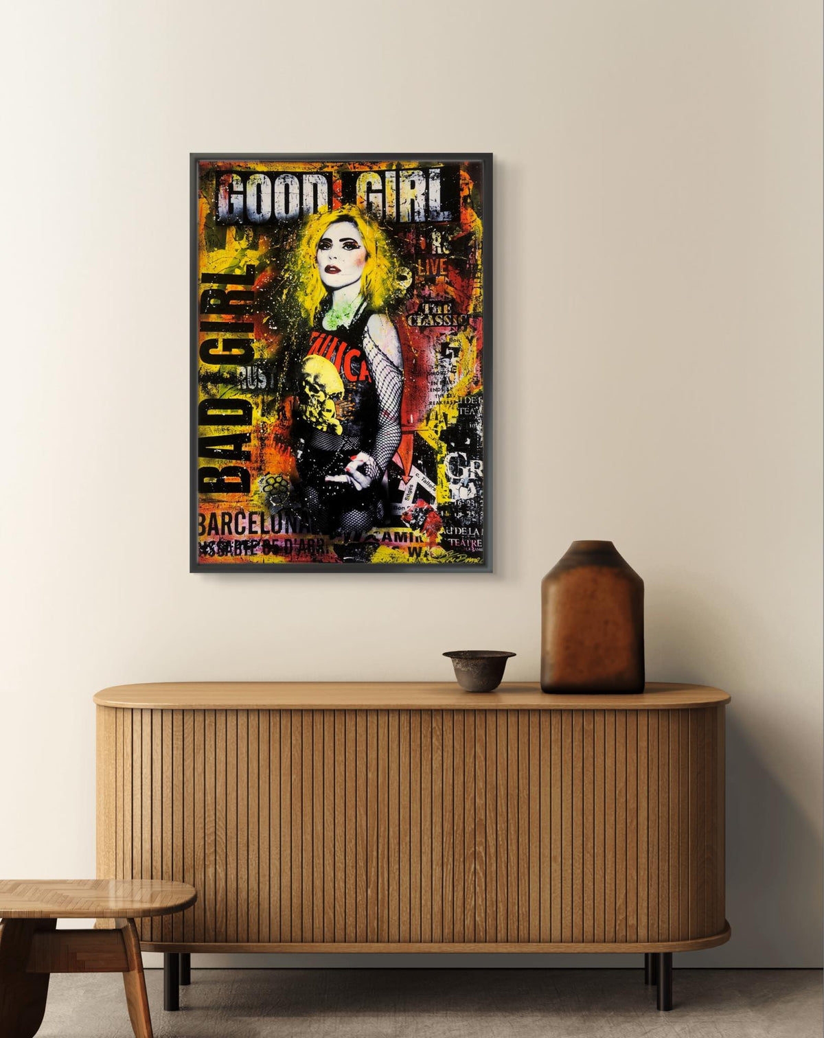 Bilde av Fru Bugge - Good girl/Bad girl laget av Fru Bugge, popart kunst fra Galleri2b
