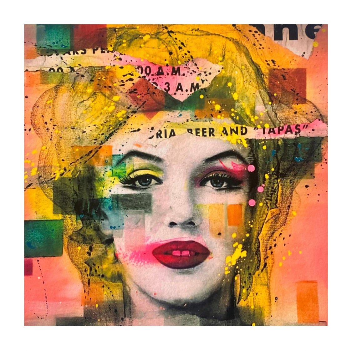 Bilde av Fru Bugge "Marilyn" laget av Fru Bugge, popart kunst fra Galleri2b