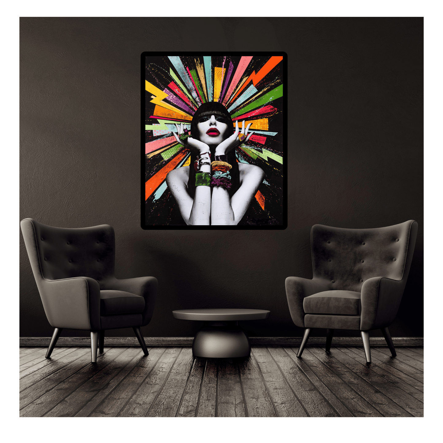 Bilde av Fru Bugge og Kokkoart "Texas Sun" laget av Fru Bugge, popart kunst fra Galleri2b