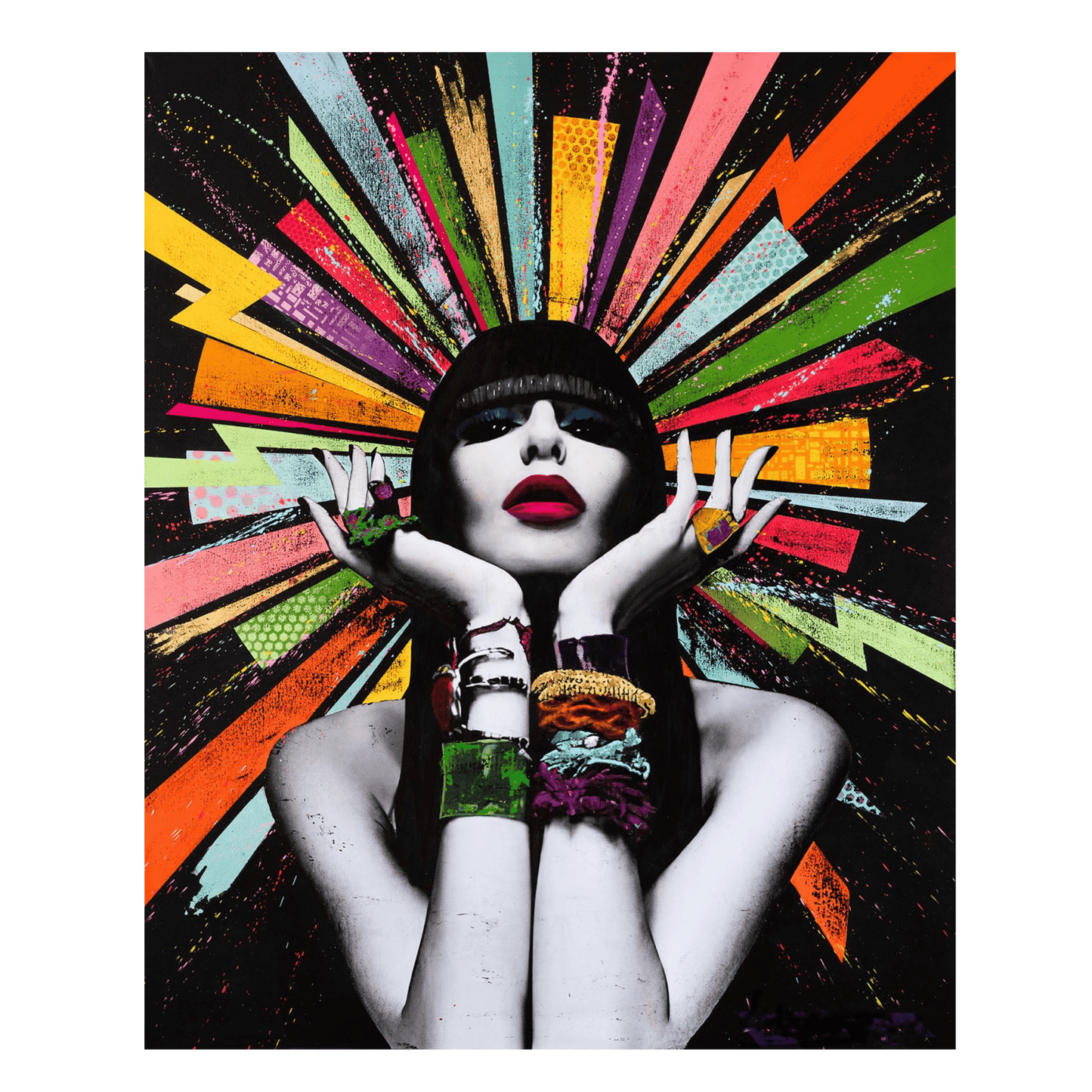 Bilde av Fru Bugge og Kokkoart "Texas Sun" laget av Fru Bugge, popart kunst fra Galleri2b