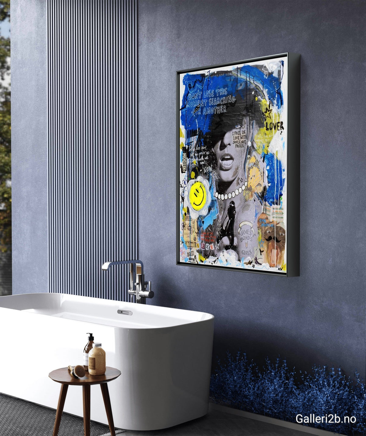 Bilde av JfPainting "007" laget av Julia Flak, popart kunst fra Galleri2b