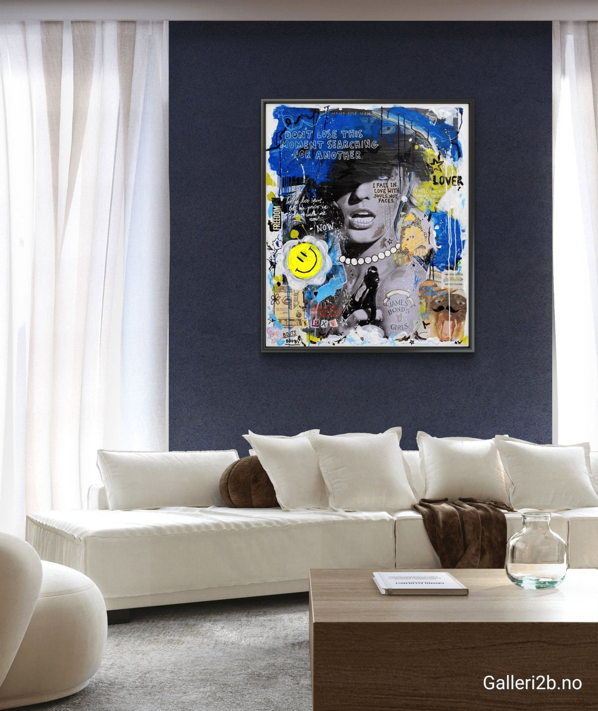Bilde av JfPainting "007" laget av Julia Flak, popart kunst fra Galleri2b