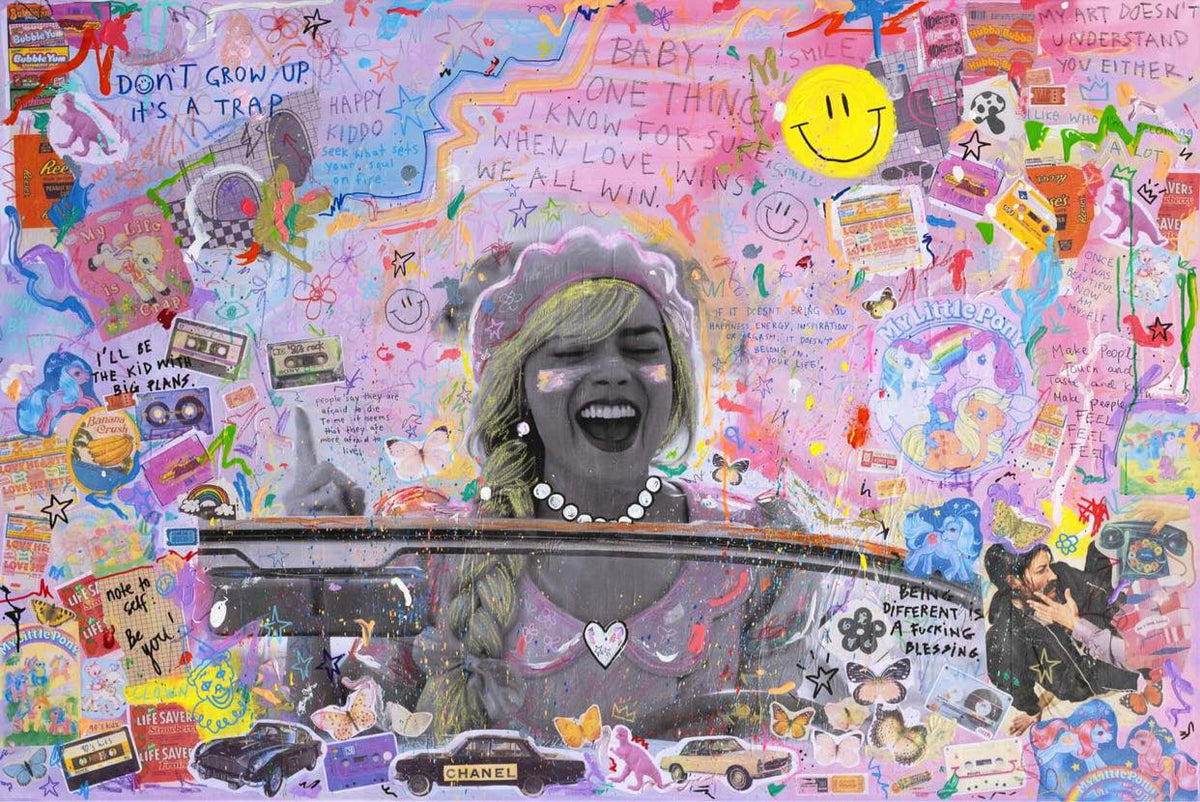 Bilde av JfPainting "Barbie" NYTT TRYKK laget av Julia Flak, popart kunst fra Galleri2b