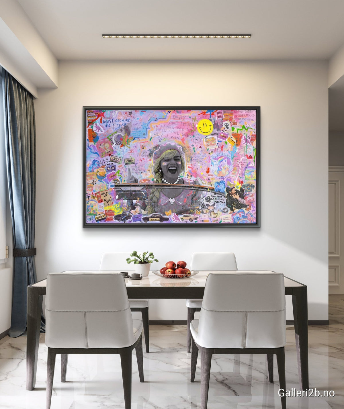 Bilde av JfPainting "Barbie" NYTT TRYKK laget av Julia Flak, popart kunst fra Galleri2b