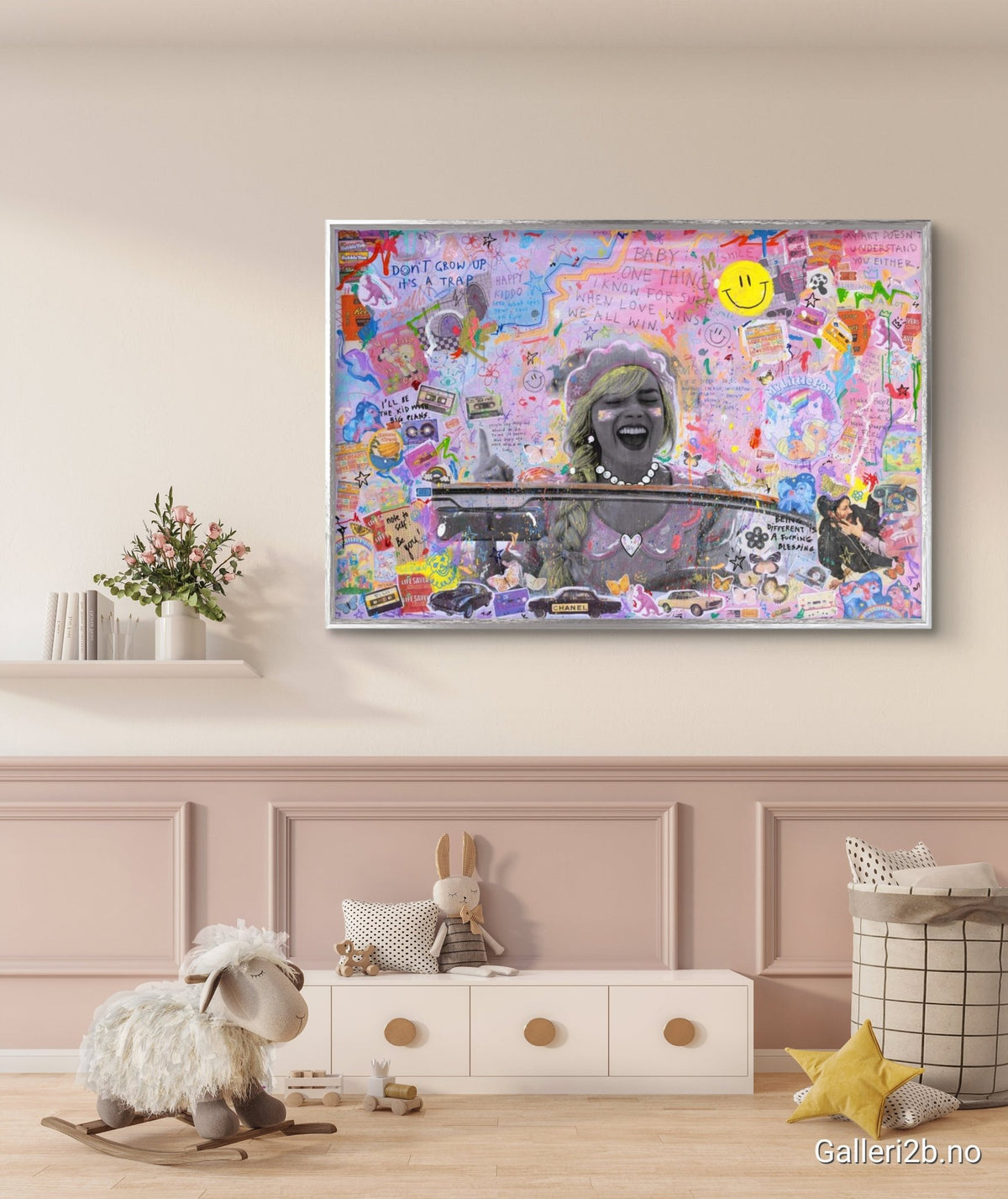 Bilde av JfPainting "Barbie" NYTT TRYKK laget av Julia Flak, popart kunst fra Galleri2b