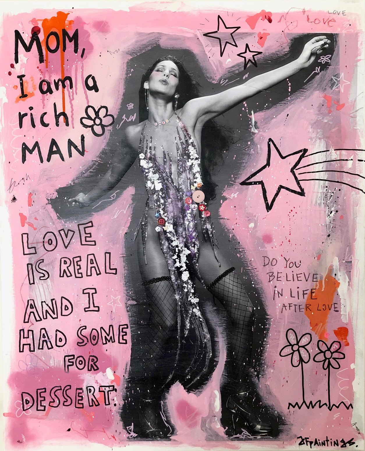 Bilde av JfPainting "Cher" Originalen laget av Julia Flak, popart kunst fra Galleri2b