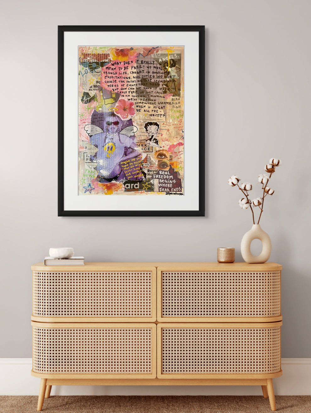 Bilde av Fake News – Original kunstverk av JFpaintings | Galleri2B laget av Julia Flak, popart kunst fra Galleri2b