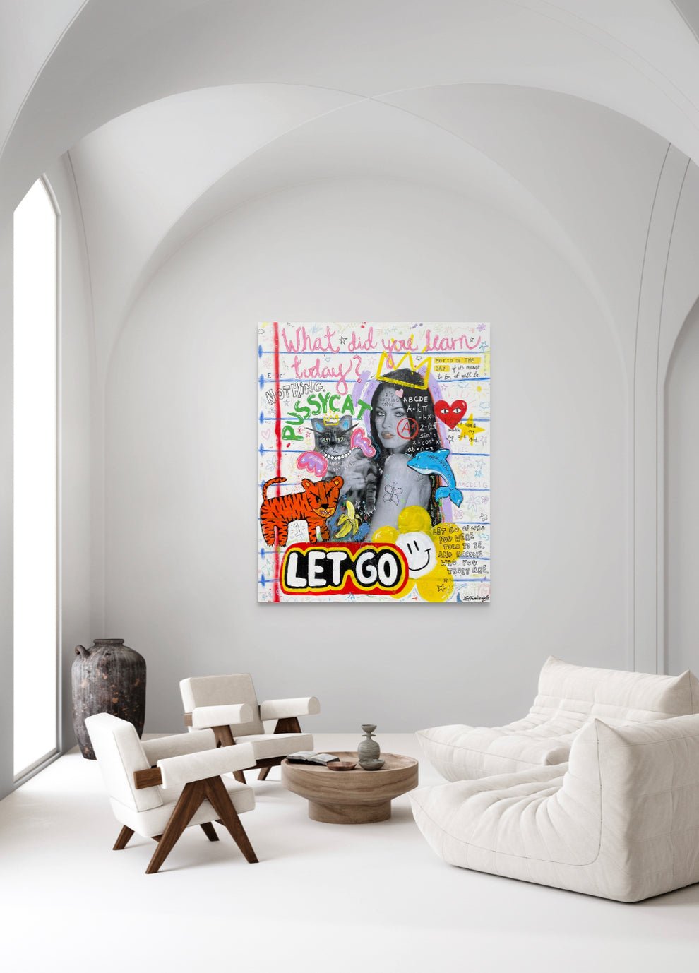 Bilde av JfPainting "Let Go" laget av Julia Flak, popart kunst fra Galleri2b