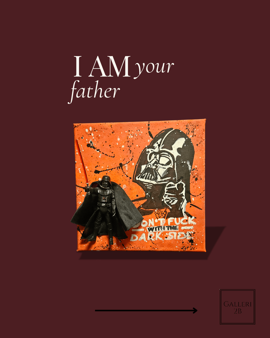 Bilde av Lene Yvonne "Darth Vader" - Gjestekunstner laget av Lene Yvonne, popart kunst fra Galleri2b