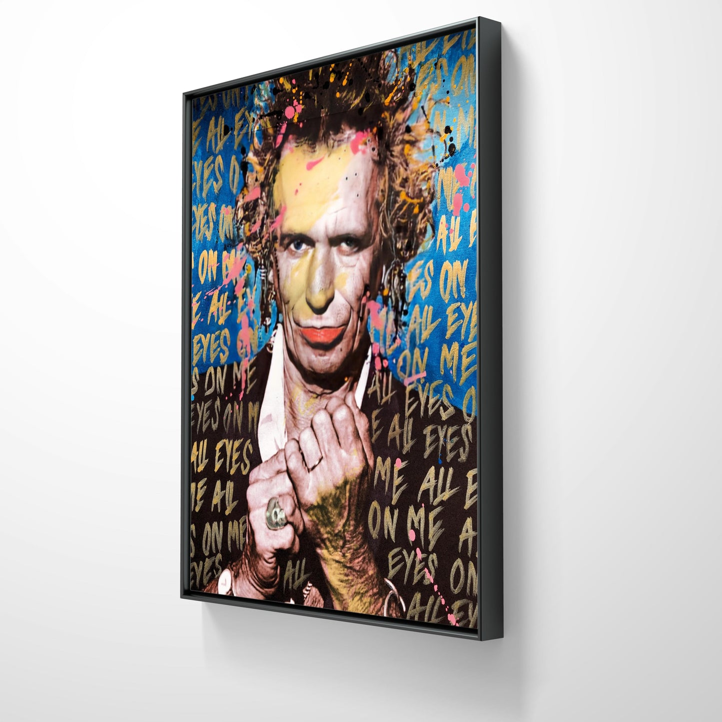 Fru Bugge har skapt et kunstverk av Keith Richards. Ser du etter popart? Da har du kommet riktig. Galleri2b har stort utvalg av popart og streetart.