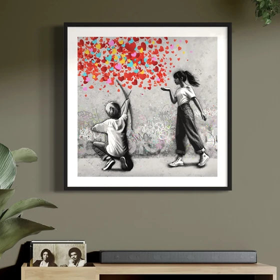 Kunsttrykk "Cupid" av Rino Larsen.