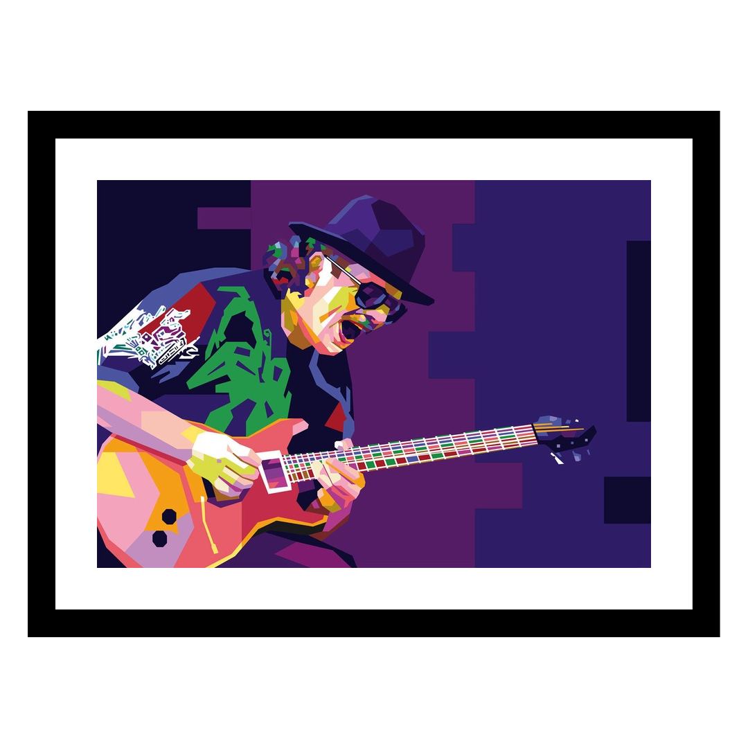 Carla Santana i pop art-stil, tolket av pop art-kunstneren Tend Art.