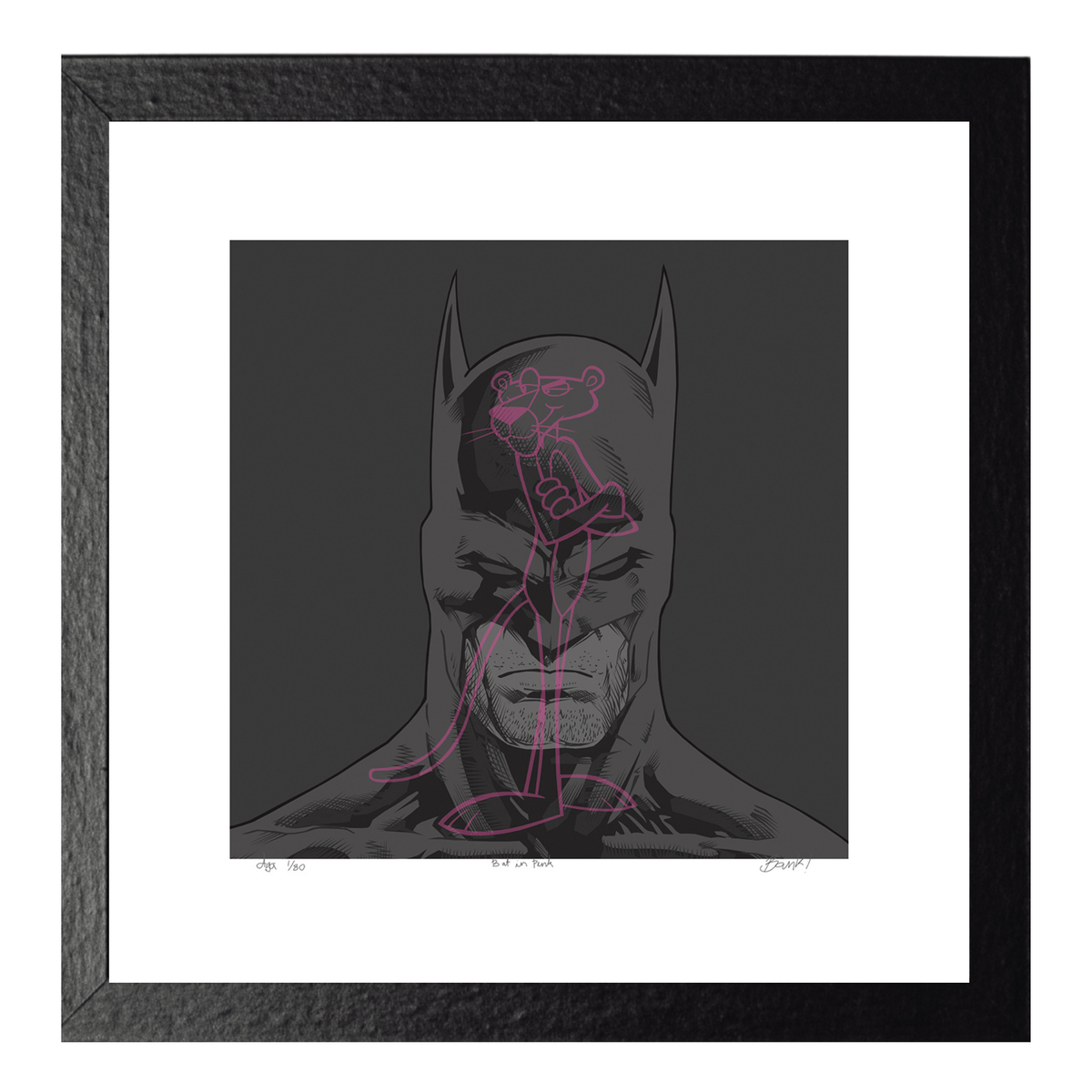 Bilde av Ronny Bank - "Bat in pink" - 2025 edition laget av Ronny Bank, popart kunst fra Galleri2b