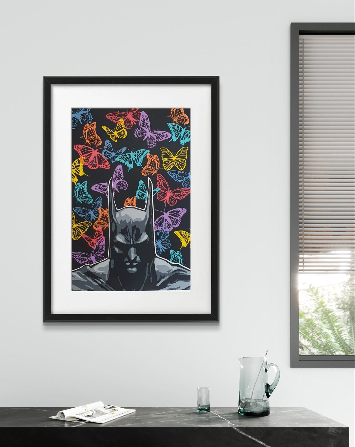 Bilde av Ronny Bank "Butterflyman" - Colour edition laget av Ronny Bank, popart kunst fra Galleri2b