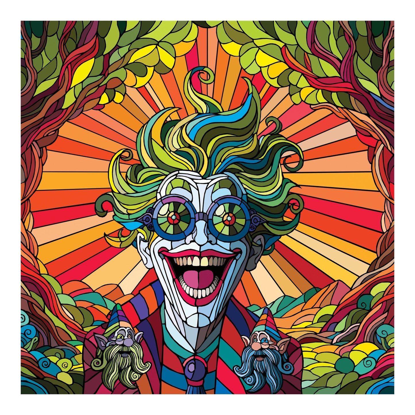 Bilde av Ronny Bank "Embrace the Mad" 90x90cm laget av Ronny Bank, popart kunst fra Galleri2b