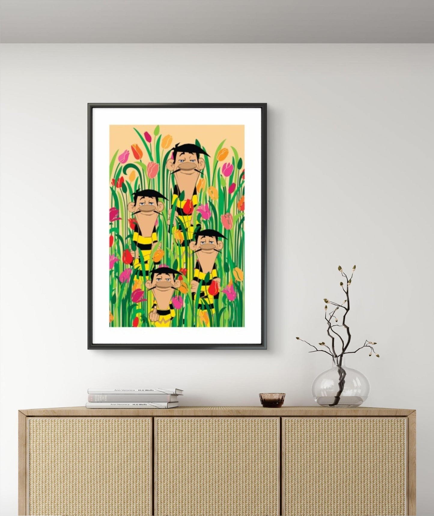 Bilde av Ronny Bank "Flipping the bird" laget av Ronny Bank, popart kunst fra Galleri2b