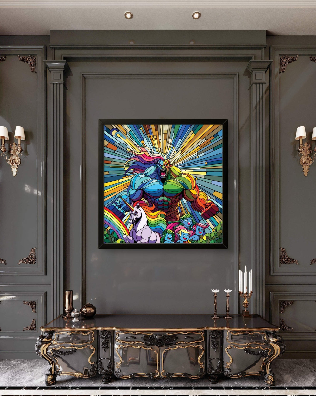 Bilde av Ronny Bank "Gaylord" 90X90cm laget av Ronny Bank, popart kunst fra Galleri2b