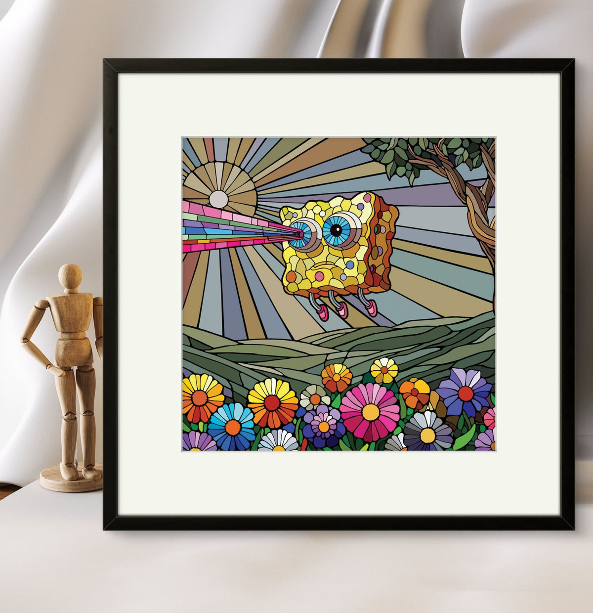 Bilde av Ronny Bank "Lost" 15X15cm laget av Ronny Bank, popart kunst fra Galleri2b