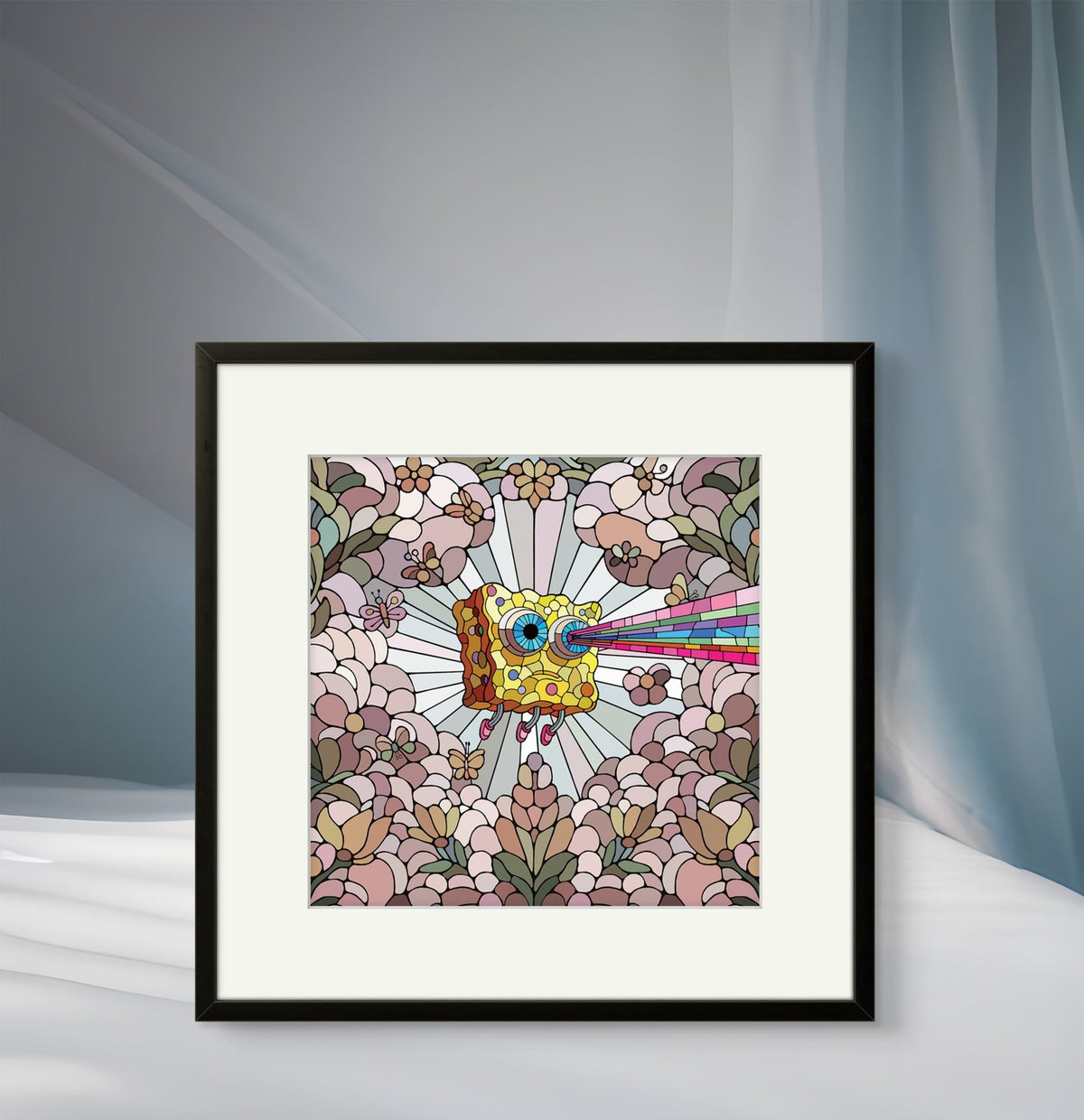 Bilde av Ronny Bank "Lost Again" 15X15cm laget av Ronny Bank, popart kunst fra Galleri2b