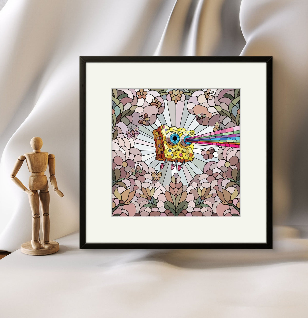 Bilde av Ronny Bank "Lost Again" 15X15cm laget av Ronny Bank, popart kunst fra Galleri2b