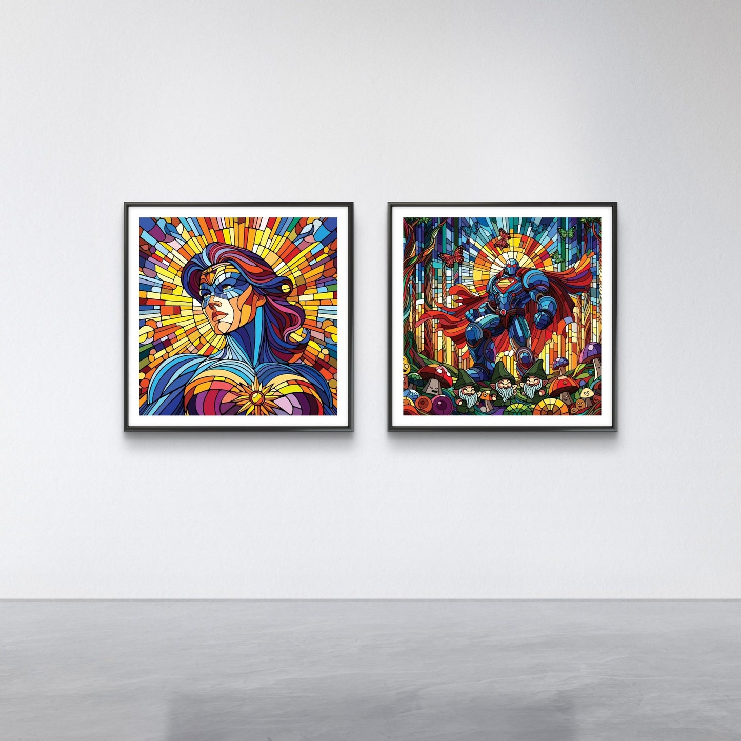 Bilde av Ronny Bank "The Strongest Sex" 90X90cm laget av Ronny Bank, popart kunst fra Galleri2b