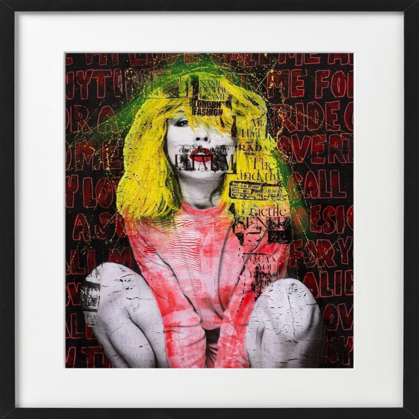 Fru Bugge "Call me", Debbie Harry, Blondie, Popart, Fineart, pøbel kunst, Boligmesse, Boligmesse Hellerudsletta